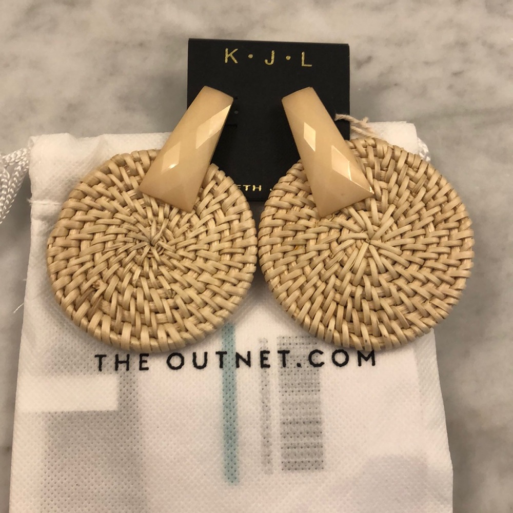Kenneth Jay Lane woven earrings NWT